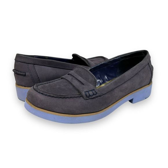 Lauren Ralph Lauren Suede Slip‎ on Loafers Womens 7 Blue - Picture 1 of 9